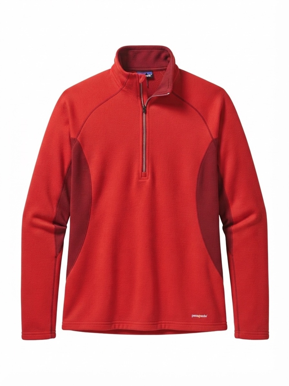 Patagonia Capilene 3 Midweight 1/4 Zip Pullover Red Polartec Base Layer Tops S - Picture 7 of 7